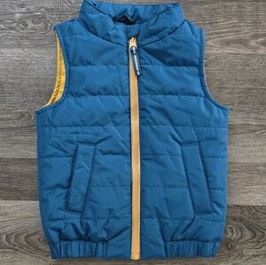 Cat & Jack Toddler Blue and Yellow Puffer Vest